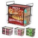 Deep Freezer Organizer Bins - 4 Pack Large Adjustable Freezer 4 Pack-Black