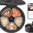 Automatic Wet Food Cat Feeder with 3MP Camera, App Control, Dual Semiconductor Cooling, Heating Feeding Area, 5 Stainless Steel Trays Pet Food Dispenser