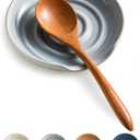 Swirl Spoon Rest for Stove Top, Holder for Spatula, Coffee Spoon Holder, Cooking Utensils Prevents Sauce Spillage - Light Gray