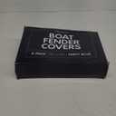 Boat Fender Covers | Several Size Options Available | Black & Navy Blue | 1, 2 & 4-Pack | Polyester (4-Pack, Navy Blue, 10 x 26)