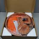 Cat Bed Desk with Pet Mat, Cat Hammock for Desk with Bowl, 360 Rotation and Adjustable Height, Orange