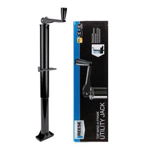 REESE Towpower 74407 Round Trailer Jack, A-Frame, 2,000 lbs. Lift Capacity, Topwind, Bolt-On, 14 Inch Travel.