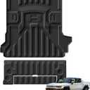 SMABEE Truck Bed Mat & Tailgate Mat for GMC Hummer EV Pickup Truck 2025 2024 2023 2022 All Weather TPE Vehicle Bed Mat Cargo Trunk Liner Protection Interior Accessories Black