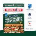 Bumble Bee Mediterranean Herbs & Spices Seasoned Tuna, 2.5 oz Pouches (Pack of 12) - Ready to Eat - Wild Caught Tuna Packet - 14g Protein per Serving - Gluten Free (EXP 06/01/26)