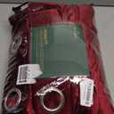 Christmas Burgundy Decorative Velvet Curtains 90 inches Luxury Living Room Curtain Blackout Modern Thermal Insulated Soundproof Privacy Room Darkening Floor to Ceiling Drapes for Bedroom Set of 2