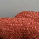 Klear Vu Gripper Overstuffed Universal Non-Slip Dining Chair Cushions for Kitchen Decor or Office Use, U-Shaped Skid-Proof Seat Pad, 15x15 Inches, 2 Pack, Ditzy Dot Barn Red