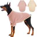 IECOii 2 Pack XXL Dog Fleece Sweater for Large Dogs, Warm Dog Turtleneck with Stretch for Pitbull Sweater, Fall Winter Pullover Dogs Sweatshirt with Sleeve, Indoor & Outdoor Sweaters for Walking, 2XL