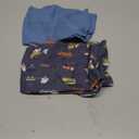 Muslin Toddler Pillowcase Set of 2-13x18 Cotton Toddler Pillow Cases with Envelope Closure Cute Cartoon Soft Breathable Kids Pillowcases for Baby Boys Girls, Car & Navy Blue