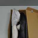 Women's Wide Loafers Casual Slip on Flat Shoes Women's Comfort Penny Loafers with Arch Support Women Dressy Moccasins (10, Black Pu)