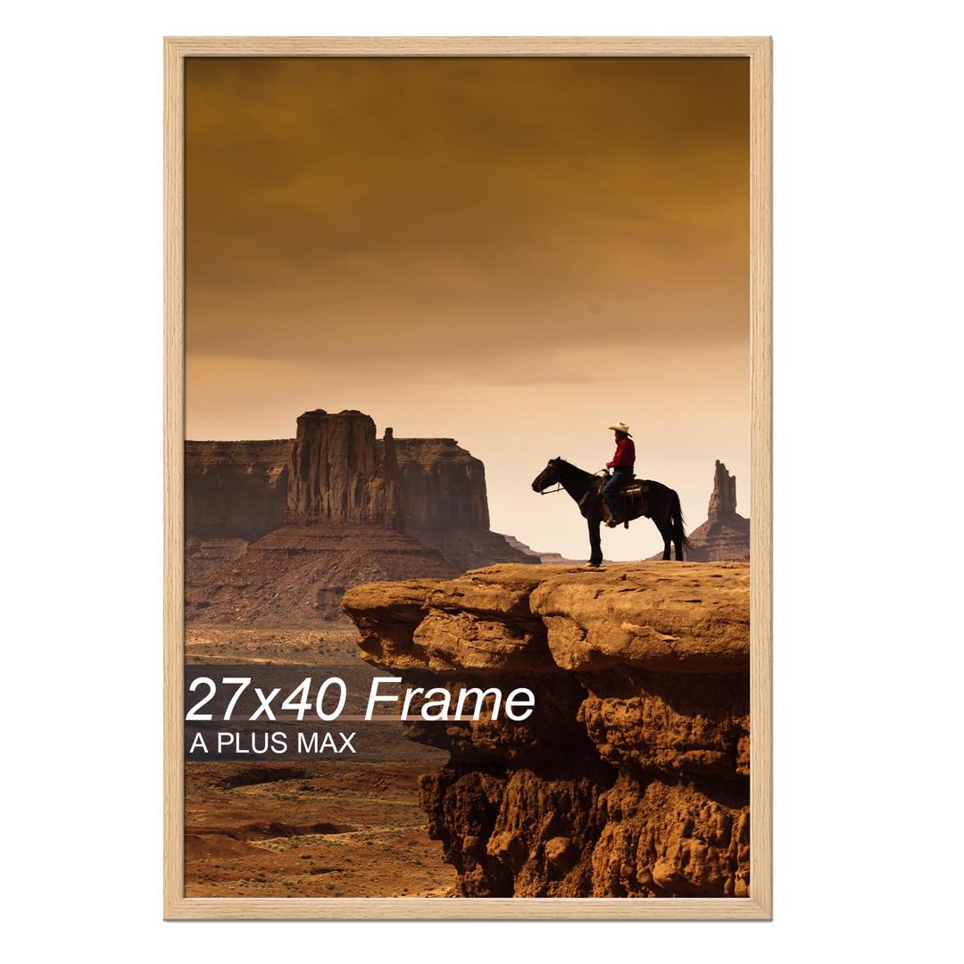 A PLUS MAX 27x40 Picture Frame Natural Light Weight Wall Mount
