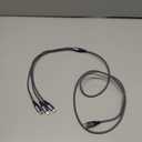 USB C Splitter Multi Charging Cable, Dual Type C Charger Cord,4 in 1 Multiple Nylon Braided Cable with 4 Type-C Connectors Compatible with iPhone 17 16 Pro Max/Tablets/Google-1Pack 5FT.