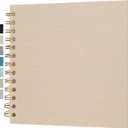 Small Scrapbook 7x7 Inch, Linen Photo Album 40 Sheets Mini Scrap Book, Kraft White Pages Memory Book for Wedding, Baby, Family, Graduation, Travel, Dog, Vacation