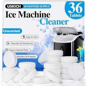 USKICH Ice Machine Cleaner Descaler Tablets-22Pack Ice Maker Cleaner Compatible with Frigidaire, Opal, GE Profile, Kitchenaid, Nickel Safe Scale Remover for Countertop, Nugget Ice Makers