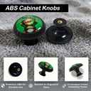 2 x 4 Pack St. Patricks Day Leprechaun with Gold Digger Pot Cabinet Knobs Round Drawer Pulls Black Dresser Knob Cupboard Door Handles Hardware for Kitchen Bathroom Cabinets