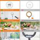 Ring Light - 18 inch 60 W Dimmable LED Ring Light Kit with Stand - Adjustable 3000-6000 K Color Temperature Lighting for Vlog, Makeup, YouTube, Camera, Photo, Video - Control with Remote