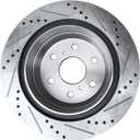 YOUNGERCAR Rear Drilled & Slotted Disc Brake Rotors Kit Replacement Fit for Cadillac Escalade XTS Chevy GMC Suburban Silverado Sierra 1500 Yukon XL 1PCS 