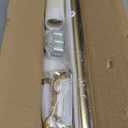 16-86 Inch Curtain rods, 1 Inch Diameter Splicing and Telescoping Structure Window Treatment Rods Set Adjustable Drapery Rods Heavy Duty Pole, Warm Gold