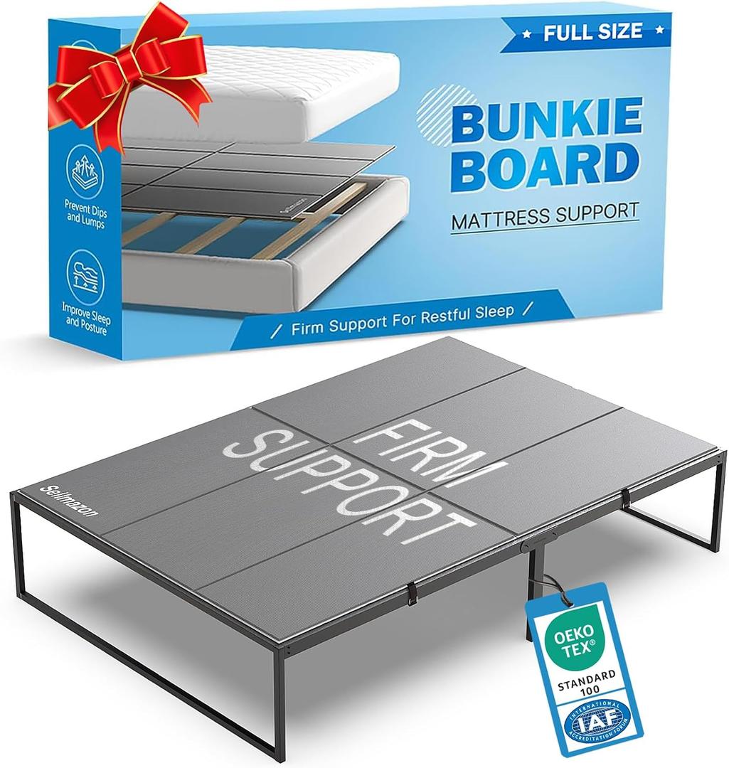 Bunkie Board Full Size (54x75''), Heavy Duty Bed Boards for Frame, Sleeper Sofa Support Board to Stop Sagging Mattress, Breathable, Noise Minimizing, Moisture Resistant