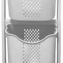 Laundry Basket with Wheels Plastic,2 Tier,40L+32L Large Capacity,Storage Organizers for Kitchen, Bathroom, Easy Mobility Multi-Functional Hampers