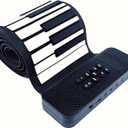 88 Key Roll up Piano Keyboard, pure piano sound source by France Dream, Portable Flexible, built-in both rechargeable battery and speaker/USB/HiFi stereo earphone as a gift (88 key Black)