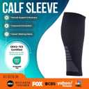 Calf Compression Sleeves for Men and Women - (1 Pair) Footless Compression Socks Support for Running, Cycling, Sports - Leg Sleeve Brace, Helps with Pain Relief