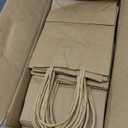 qiqee 100-Packs Mini Size Paper Gift Bags with Handles Bulk 4.5"2.5"6" Brown Gift Bags Multiple Uses