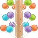 Meyeyaia Wood Cake Pop Holder 48 Holes with Rotation Base,17.7 Tall Cake Pop Stand for Dessert Table Display,Lollipop Holder for Wedding Birthday Baby Shower Parties Anniversaries