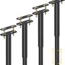 Wlrrcwdttc 4 Pcs Adjustable Height Bed Support Legs 10-17 inch, Bed Frame Center Support Legs for Bed Frame/Bed Center Slat/Furniture, Heavy Duty Metal Bed Legs Replacement Bed Slats Support Legs