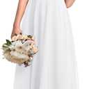 Kids Junior Bridesmaid Dresses Chiffon Flower Girl Dress for Teen Girl Long Party Pageant Gowns (13-14 Years, White)