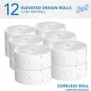 Scott Professional Coreless High-Capacity Jumbo Roll Toilet Paper, Bulk (07006), 2-Ply, Elevated Design, Septic Safe, White (12 Rolls at 1,150' Each, 13,800'/Case)