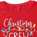 Plus Size Women's Christmas Crew Shirt - Graphic Tee with Xmas Lights Design - Holiday Top (XX-Large Plus, Red)
