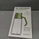 (2-Piece) Olive Oil Dispenser and Oil Sprayer for Cooking with Labels, 16oz/470ml Glass Oil Bottle Coated Brown, 2 in 1 Olive Oil Dispenser Bottle for Kitchen, Oil Mister for Air Fryer, Salad, Frying