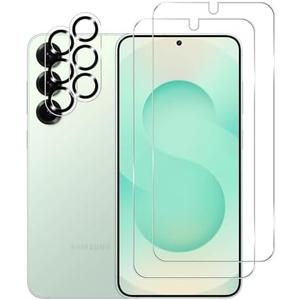 BIGFACE Galaxy S25 Plus Tempered Glass Screen Protector + Camera Lens Protector [2 + 2 Pack][Case Friendly][Anti-Scratch][Ultrasonic Fingerprint Unlock] HD Protective Film for Samsung Galaxy S25 Plus, Set of 2