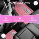 Road Comforts Car Floor Mats Full Set – Front & Rear Car Floor Mats with Aluminum Design, Anti-Slip Backing, All-Weather Protection, Trim-to-Fit Car Mats for Most Sedans, SUVs & Vans -All Pink, 28"L x 19"W x 3"Th