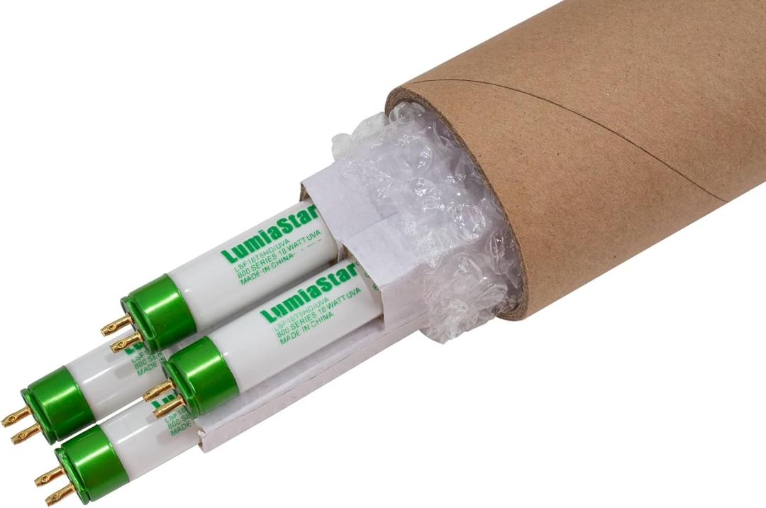 4 Pack of 18/18W T5 UV Fluorescent Grow Lamps, Great for F18T5HO Tubes Replacement for Strong & Fast Grow!