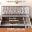 King Bed Frame Support Slats for Wood/Upholstered/Metal Bed
Adjustable:75”-77.2”,Prevent Sagging,Heavy Duty Low Profile Box Spring Alternative,EVA noise free,anti-slip, Universal fits