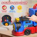 Gloween Train Set Truck Toys for Toddler Boys Girls Age 3 4 5 6 Years Old, Carrier Transport Truck with Light & Music, Great Christmas Birthday Gifts for Kids 3-4 3-5 Years Old