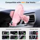 Miracase Phone Holders for Your Car with Metal Hook Clip, Cell Phone Mounts Air Vent Cell Phone Stand Car Mount, Universal Automobile Cradle Fit for iPhone Android and All Smartphones (Pink)