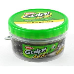 Berkley Gulp! Alive! Minnow Fishing Soft Bait (4in - Pint 4x7, Black Shad)