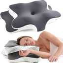 Alcedo Cervical Memory Foam Pillow for Neck and Shoulder Pain Relief, Ergonomic Adjustable Orthopedic Pillow with Cervical Support for Side, Back and Stomach Sleepers