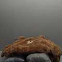 LE SURE Cute Cat Couch for Pets - Fluffy Original Bear Design Cat Beds for Indoor Cats, Fuzzy Cats Sofa with Removable Washable Cover, Supportive Pet Chair, 24inch, Brown (24x18x10'')