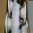 Jolux 4-Pack 5/6 Inch Retrofit Led Can Lights Adjustable Retrofit Downlight, Recessed Light Flat Trim,8.5W=40W, 3000K (Warm White), 650 Lumens, Dimmable, ETL Damp Rated, E26 Screw Base, Easy Install.