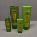 Garnier Fructis Sleek & Shine Full + Travel Size Shampoo (12.5 & 3 Fl Oz) + Conditioner (12 & 3 Fl Oz) Set for Frizzy, Dry Hair, Plant Keratin + Argan Oil (4 Items), 1 Kit (Packaging May Vary)