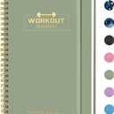 Fitness Workout Journal for Women & Men, A5(5.5" x 8.2") Workout Log Book Planner for Tracking, Progress, and Achieving Your Wellness Goals - Green