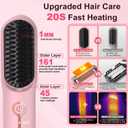 Cordless Hair Straightener Brush, Portable Ionic Plus Frizz-Free Straightening Brush, Rechargeable Touch Up On-the-Go Brush, MCH Fast Heating, 5D Dense Bristles, Auto-Off, Anti-Scald for Women Travel