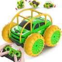 MaxTronic Amphibious Remote Control Car,Rechargeable RC Cars Toy 360 Flips Rotation Stunt Crawler 15KM/H 4WD All Terrain Outdoor Indoor Toy for Kids Boys Girls 3-12 (Green)