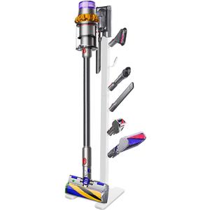 Storage-Stand-Docking-Station-Holder Compatible with V15 Detect V11 V10 V8 V7 V6 Cordless Vacuum Cleaners, Stable Metal Organizer Rack(White, 6 Hooks)