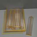 Gold Frames 8X10 Acrylic Sign Holder Double-Sided Picture Frames for Menu, Wedding Table Number, Christmas Photos With Removable Round Stickers - 6 Pack