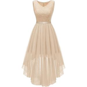 BeryLove Cocktail Prom Dresses 2025 Formal Wedding Guest Dresses Sleeveless Lace High Low Homecoming Dress, Size 3XL