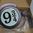 Vintage Platform 9 3/4 Night Light,Hanging 9 Night Light, Home Decor Sign Lights Decoration, Gift for Fans (RGB Remote)